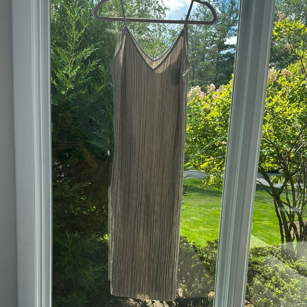 Metallic Slip Dress